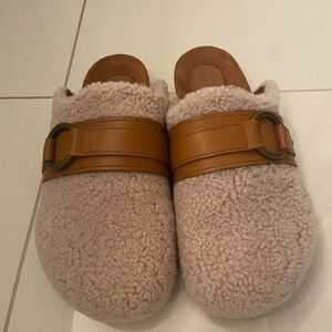 Suede and shearling clog - See By Chloe - size 39
